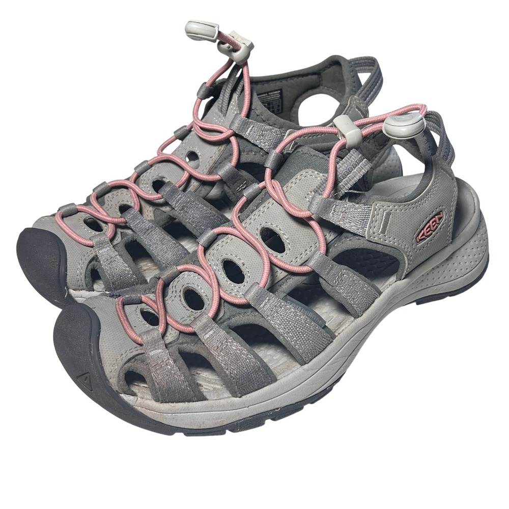 KEEN Whisper Womens 6 Grey Pink Sport Hiking Water Sandals 1024 8/26